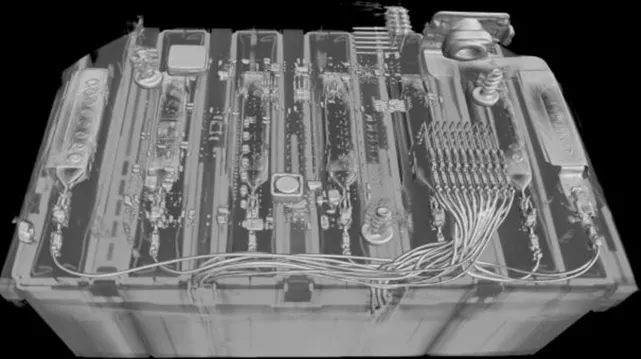 CT volume rendering of a cast housing