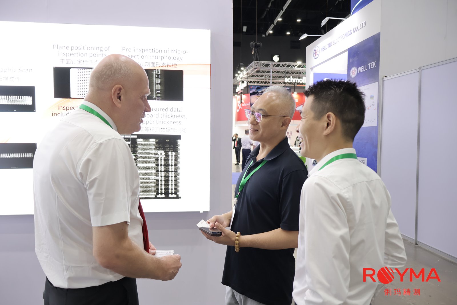 Visitors at the Royma booth